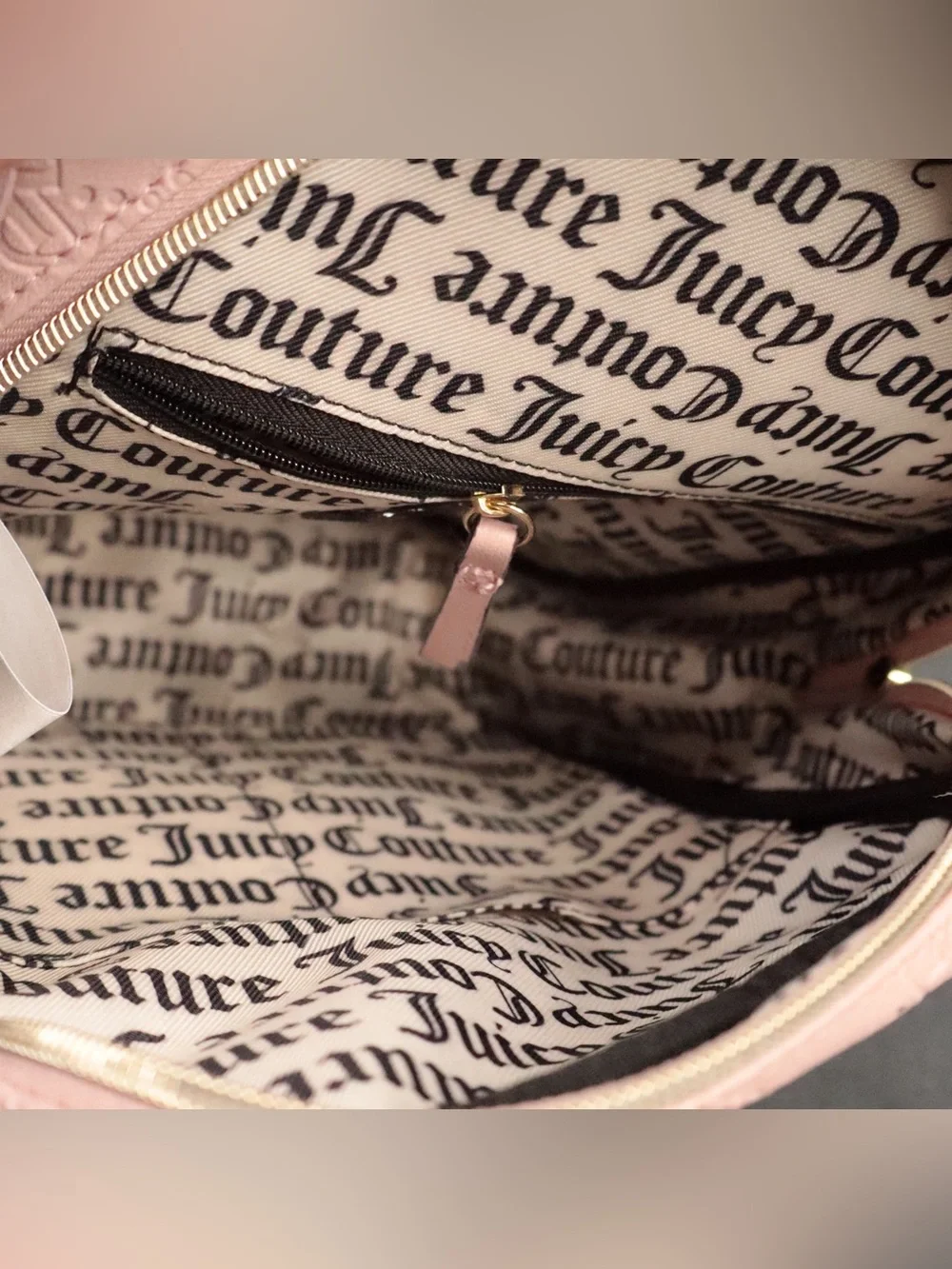 Juicy Couture Semi Charmed Backpack Dusty Blush Pink Embossed Logo NWT⁠